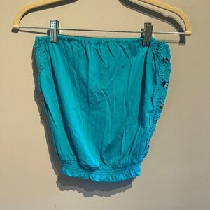 🌸O'Neill Teal Tube Top with Lace Detail